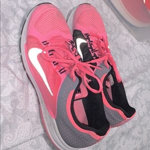 Pink reflective nikes